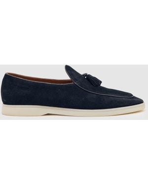 Reiss Suede Tassel Loafers - Blue