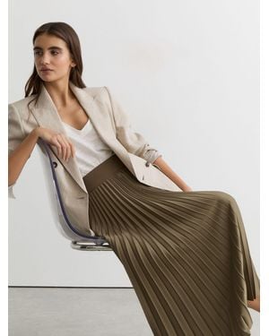 Reiss Pleated Midi Skirt - Multicolor