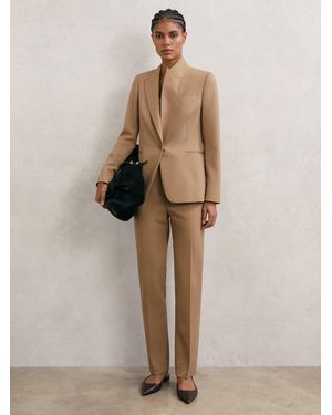 Reiss Wool-Blend Slim-Leg Suit Pants - Natural