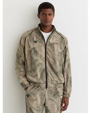 Les Deux Dark Sand Abstract-print Track Jacket - Natural