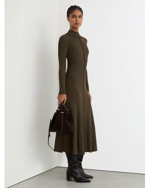 Reiss Petites Polly Knitted Midi Dress | Lyst