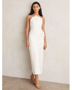 Acler Petal Detail Fitted Dress - Natural