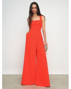 Reiss Dion - Orange Wide-leg Cut-out Jumpsuit, Us 8 - Red