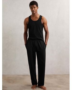 Reiss Hugo - Black Cotton Jersey Logo-waistband Sweatpants With Stretch, Xs