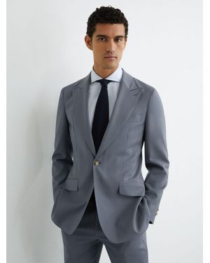 Reiss Oscar - Soft Blue Classic Fit Virgin Wool Single-breasted Classic-fit Suit Blazer, 46