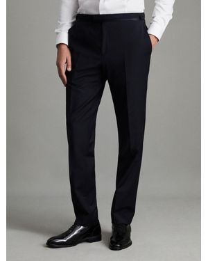Reiss Modern Fit Tuxedo Pants - Black