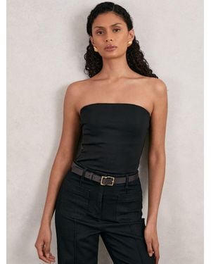 GOOD AMERICAN Strapless Corset Bodysuit - Black