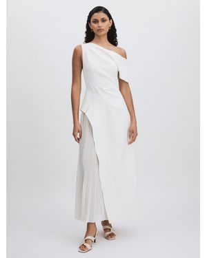 Acler Mesh Detail Midi Dress - White
