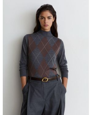 Reiss Leather Sculpted-Buckle Belt - Blue
