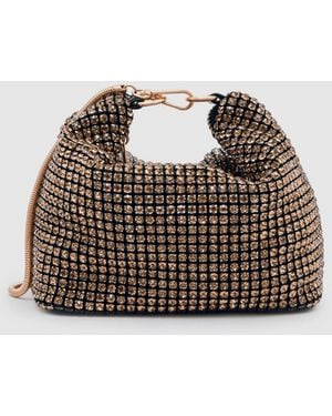 Reiss Leah - Gold Crystal Bracelet Pouch Bag, One - Brown