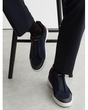 Reiss Henry Elasticated-Lace Hybrid Sneakers - Black