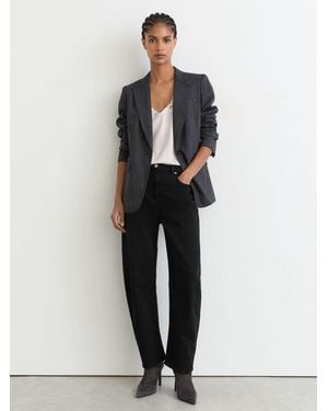 Reiss Barrel-Leg Jeans - Black