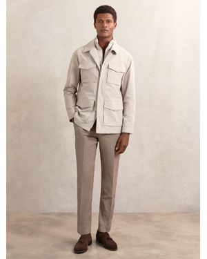 Reiss Removable-Gilet Safari Jacket - Natural