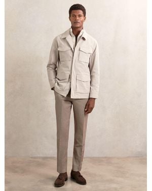 Reiss Removable-Gilet Safari Jacket - Natural