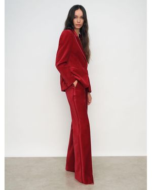 Reiss Velvet Tuxedo-Stripe Flared Pants