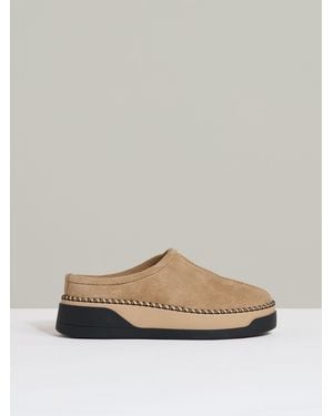 Reiss Sydney Mules Suede Plain - White
