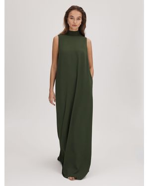 Florere High Neck Maxi Dress - Green