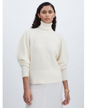 Madeleine Thompson Wool Cashmere Roll Neck Sweater - White