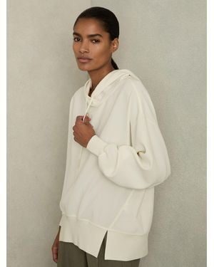 Reiss Kiara - Cream Woven Hooded Top, Us 6 - Natural