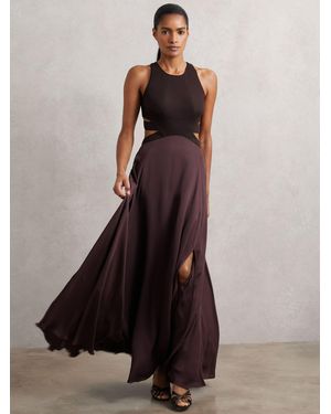 Reiss Cut-Out Racerback Maxi Dress - Red