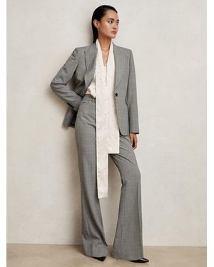 【海外限定】REISSブレザー☆Lia Wool Blend Double Breasted V Reiss Wool Blend Double Breasted Blindseam Coat in Light