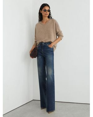 Reiss Petite High-Rise Bootcut Jeans - Blue