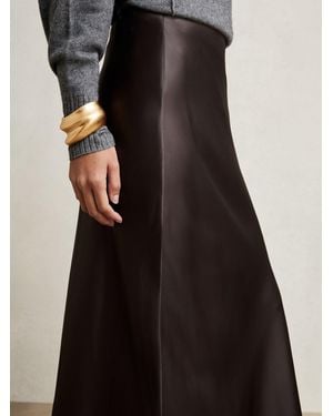Reiss Silk Slip Maxi Skirt - Black