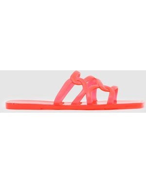 Reiss Interlocking Jelly Slide Sandals - Pink