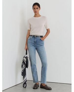 Reiss Slim-Leg Mid-Rise Jeans - Blue