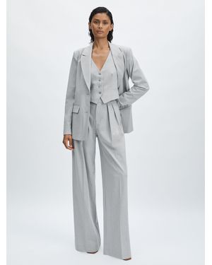 GOOD AMERICAN Sharkskin Suit Waistcoat - Gray