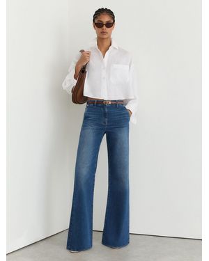 Reiss Addie Wide-Leg Jeans - Blue