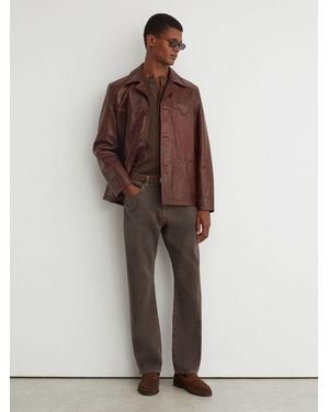 Reiss Hendrix - Grape Brown Jeans, 36w X 29l (uk 36 S)