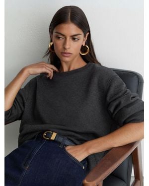 Reiss Cotton-Blend Sweatshirt With Cashmere - Gray