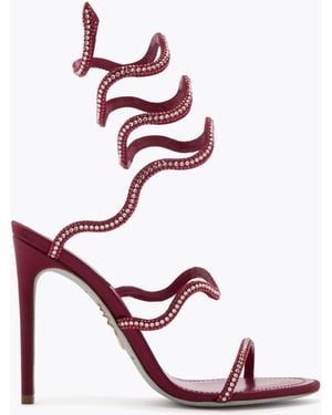 Rene Caovilla Onda Burgundy Sandal 105 - White