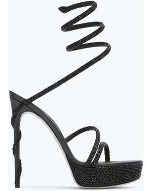 Rene Caovilla Margot Crystal Platform Sandal 130 - White