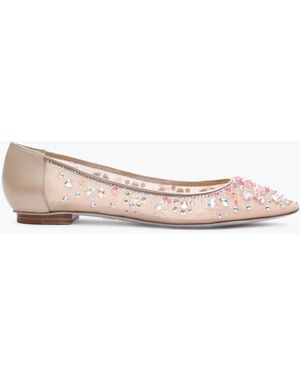 Rene Caovilla Cinderella Champagne Ballerina 10 - White