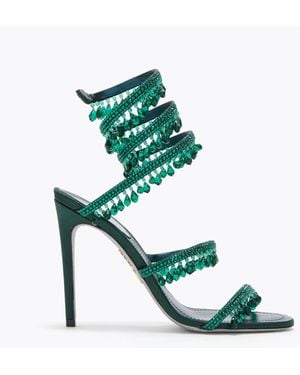 Rene Caovilla Chandelier Emerald Sandal 105 - Green
