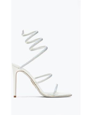 Rene Caovilla Sandals With Rhinestones Cleo - White