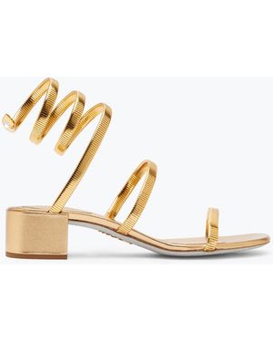 Rene Caovilla Juniper Metallic Sandal 40