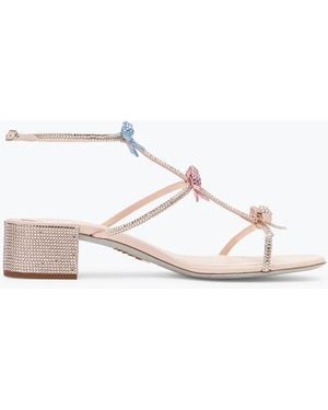 Rene Caovilla Caterina Sandal With Crystals 40 - White