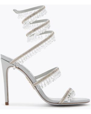 Rene Caovilla Chandelier Pearl Sandal 105 - White
