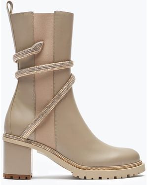 Rene Caovilla Cleo Crystals Bootie 60 - Natural