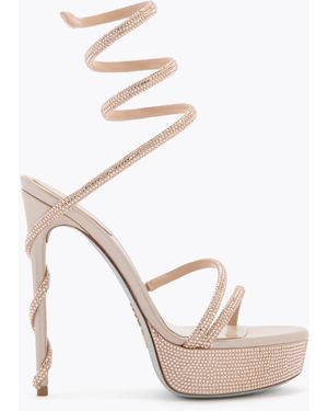 Rene Caovilla Margot Nude Platform Sandal 130 - White