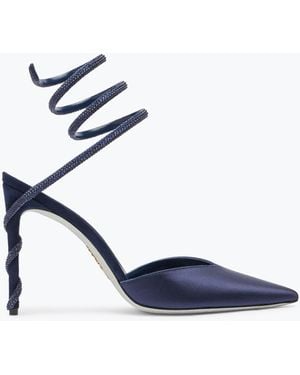 Rene Caovilla Margot Midnight Pump 105 - Blue