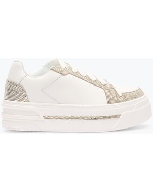 Rene Caovilla Sneaker Xtra-Argent Avec Cristaux 50 - Blanc