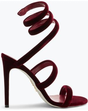 Rene Caovilla Cleo Velvet Intense Sandal 105 - White