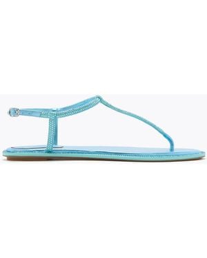 Rene Caovilla Diana Sky Sandal With Crystals 10 - Blue