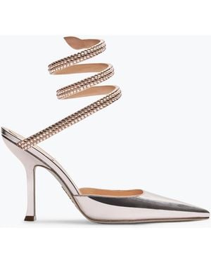 Rene Caovilla Cleo Powder Pump With Crystals 105 - White