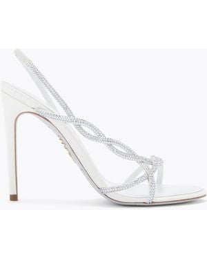 Rene Caovilla Braid Ivory Sandal 105 - White