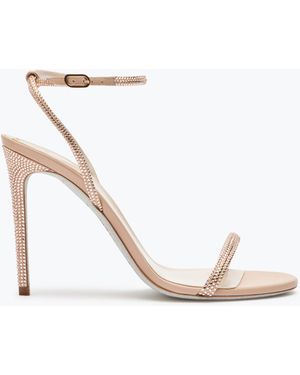 Rene Caovilla Ellabrita Nude Sandal 105 - White